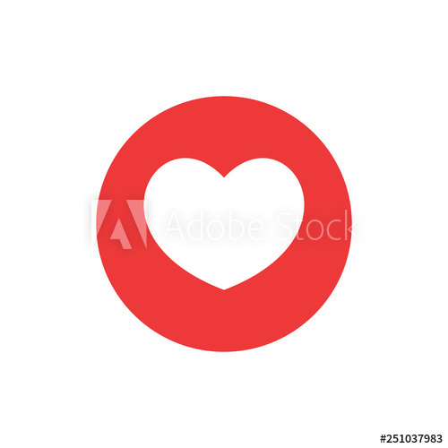 500x500 Heart Icon Red Heart Vector Icon Like Icon Vector Instagram