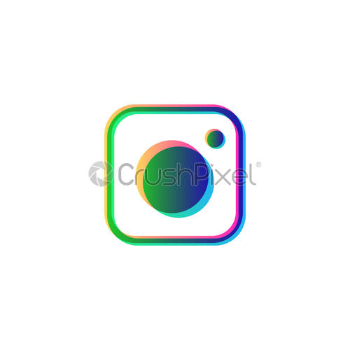 500x500 Instagram Symbol Social Media Vector Isolated Icon Logo Element