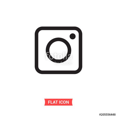 500x500 Instagram Vector Icon, Photo Symbol Stock Image And Royalty Free