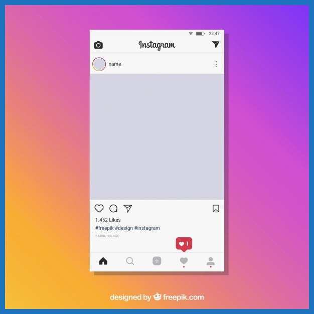 Instagram Template Vector