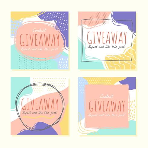490x490 Instagram Contest Template Vector Free Graphics