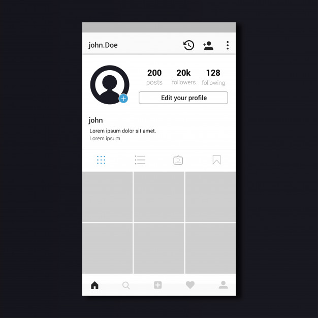 626x626 Instagram Profile Template Design Vector Premium Download