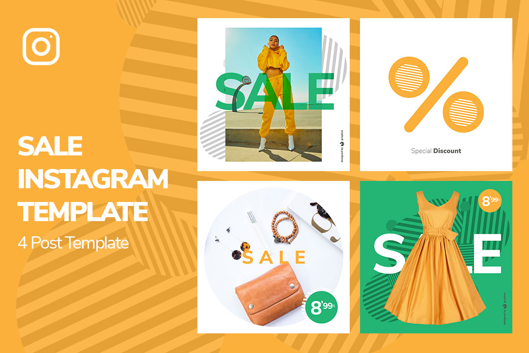 1080x720 Fashion Sale Instagram Vector Template