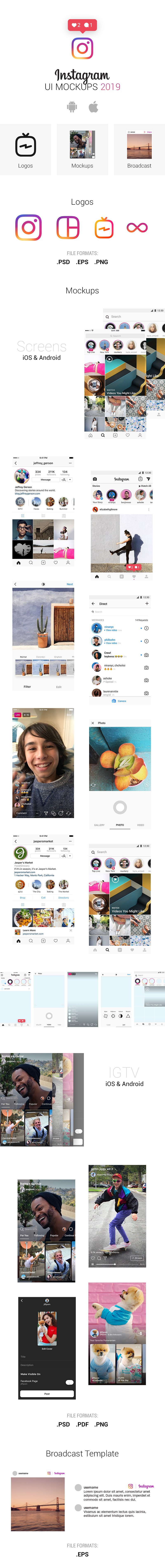 800x7600 Instagram Mockups
