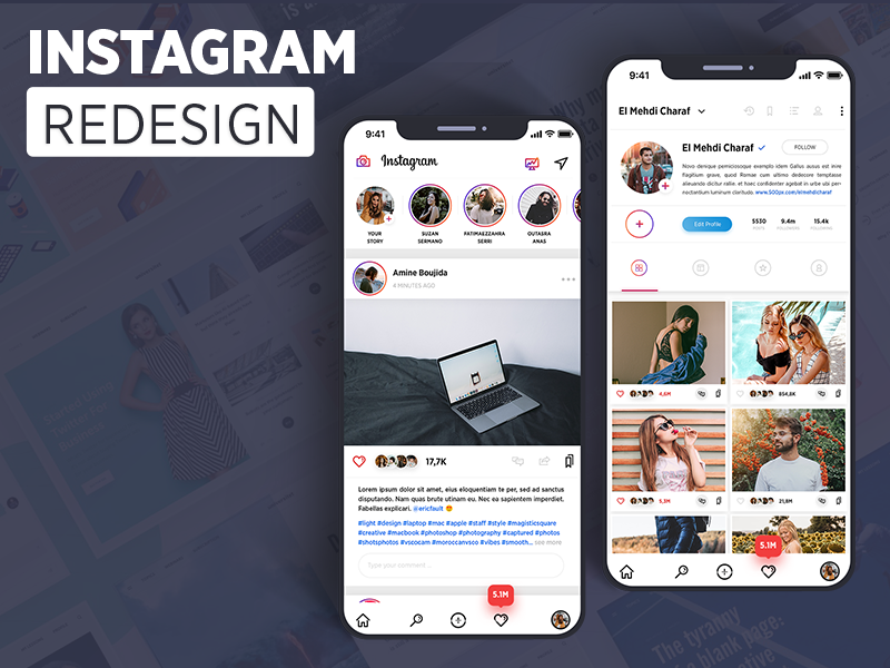800x600 Instagram Redesign Ui