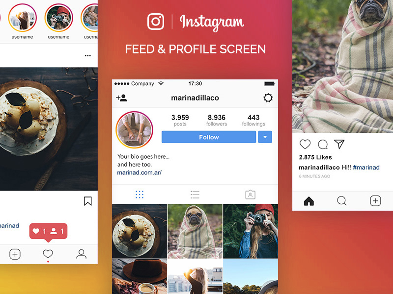 800x600 Instagram Ui Template Free Template Repo