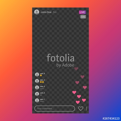 500x500 Instagram Stream Interface Social Media Live Streaming Service