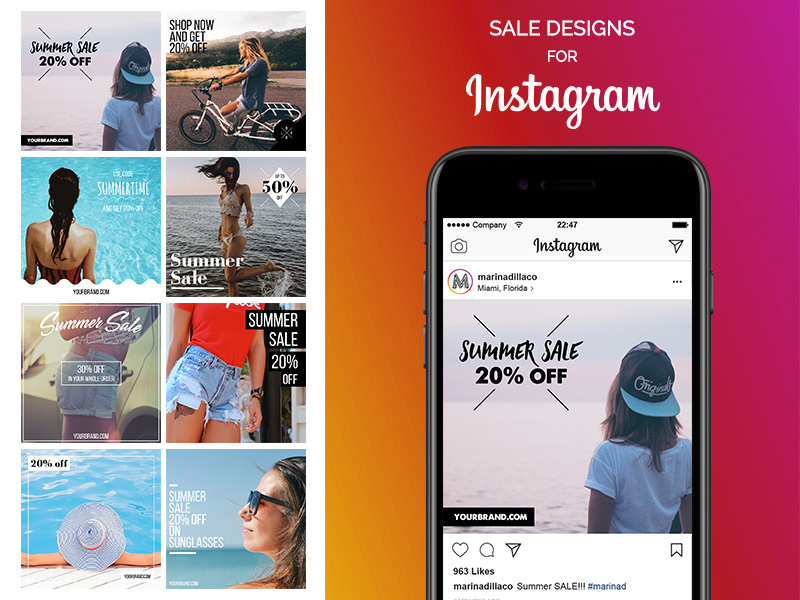 800x600 Sale Designs For Instagram Ui Template Mockup Free