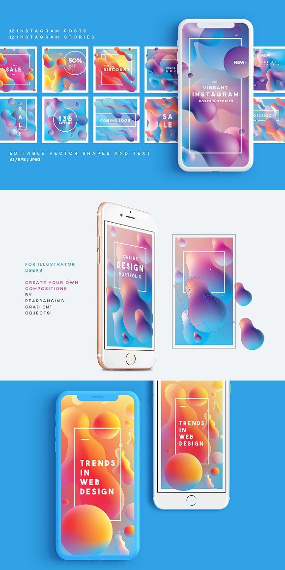 580x1160 Vibrant Instagram Posts And Stories