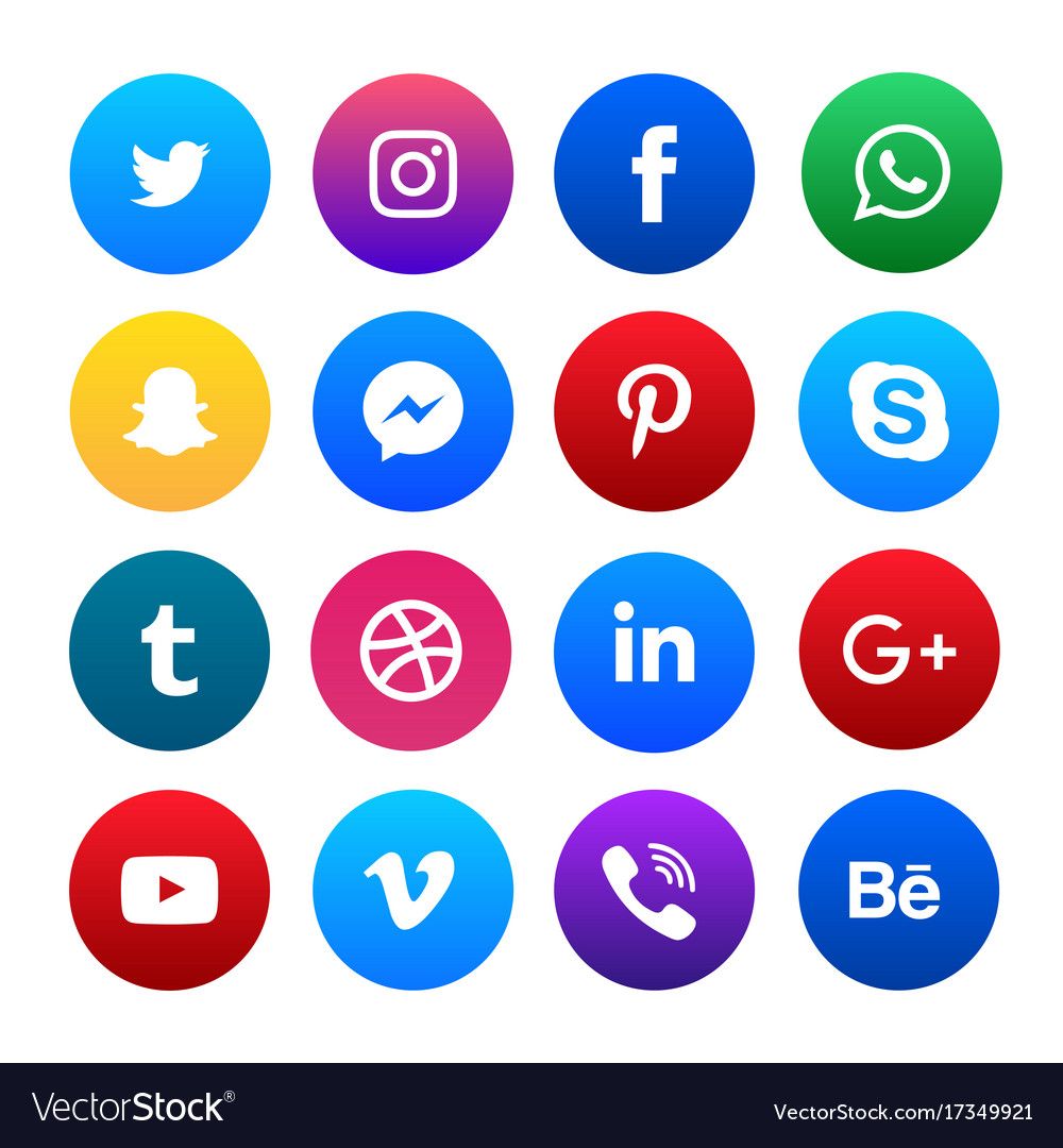 Vectorstock Social Media Icons 1000x1080 Vectorstock Social Media Icons