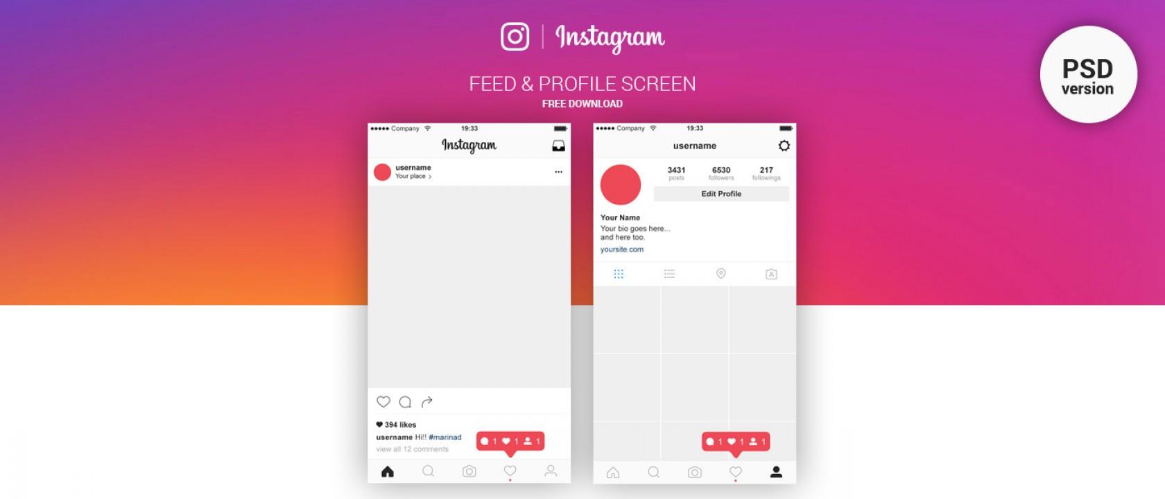1680x720 Best Instagram Profile Button Vector Design Free Vector Art