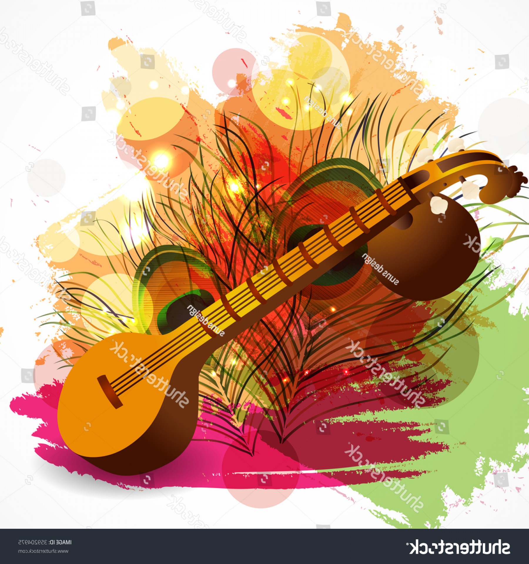1800x1920 Vector Illustration Traditional Musical Instrument Veena Soidergi