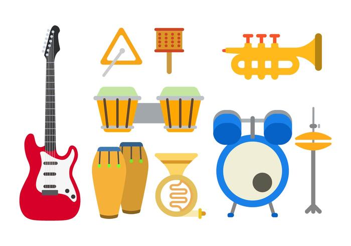 700x490 Flat Music Instrument Vectors
