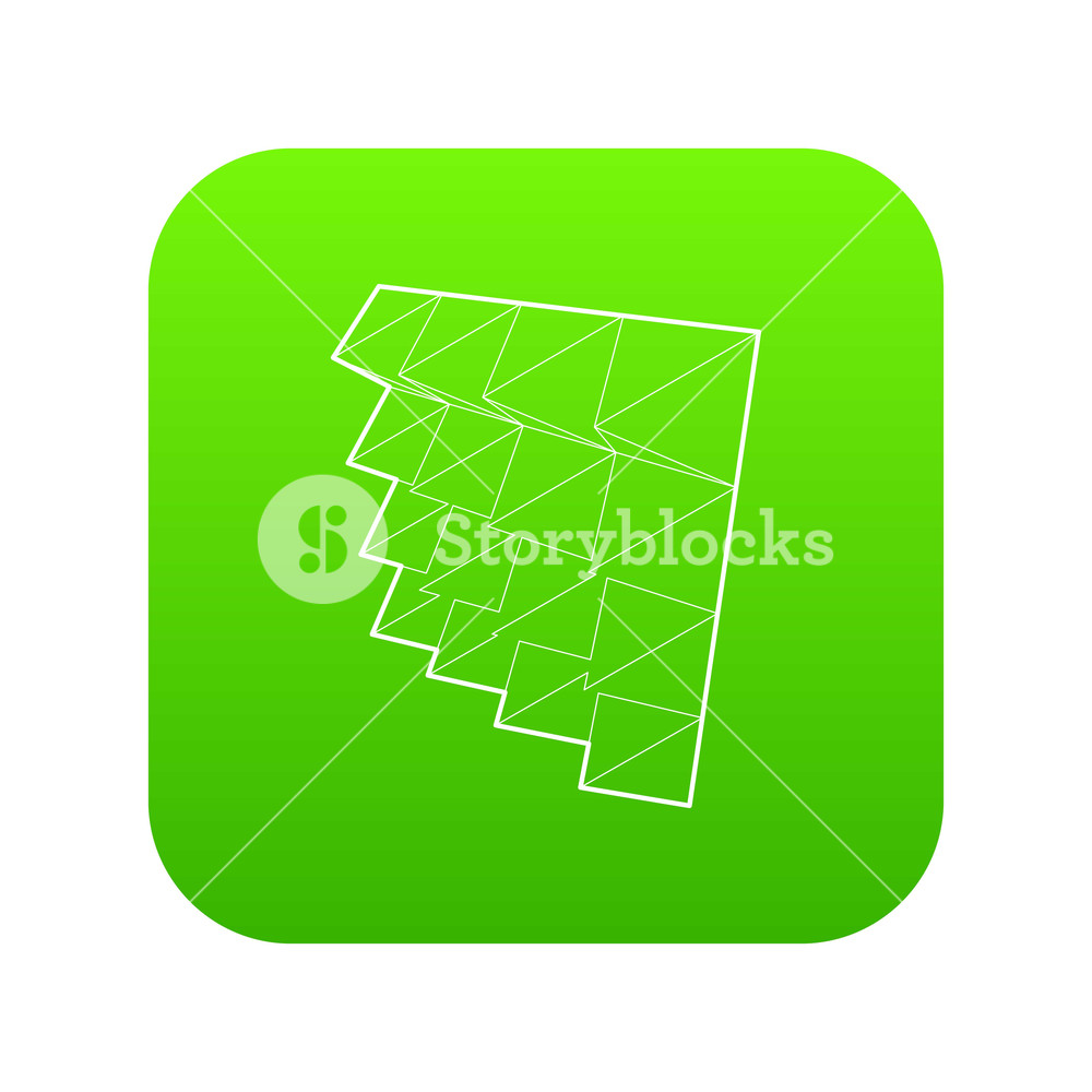 1000x1000 Studio Insulation Icon Green Vector Isolated On White Background