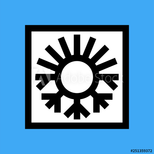 500x500 Thermal Insulation Icon With Sun And Snowflake Insulate Symbol