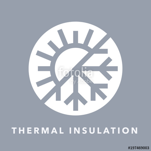 500x500 Thermal Insulation Icon With Sun And Snowflake Warmth Symbol