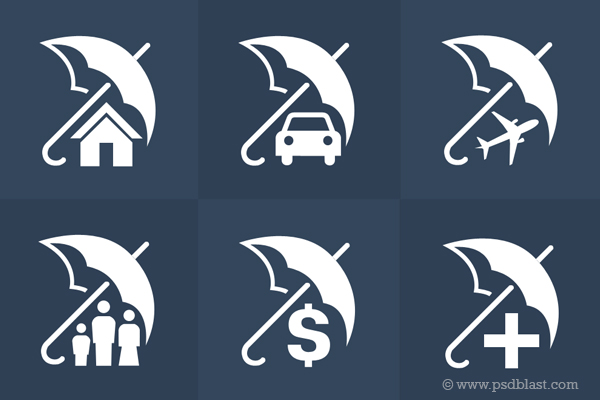 600x400 Insurance Icons Set