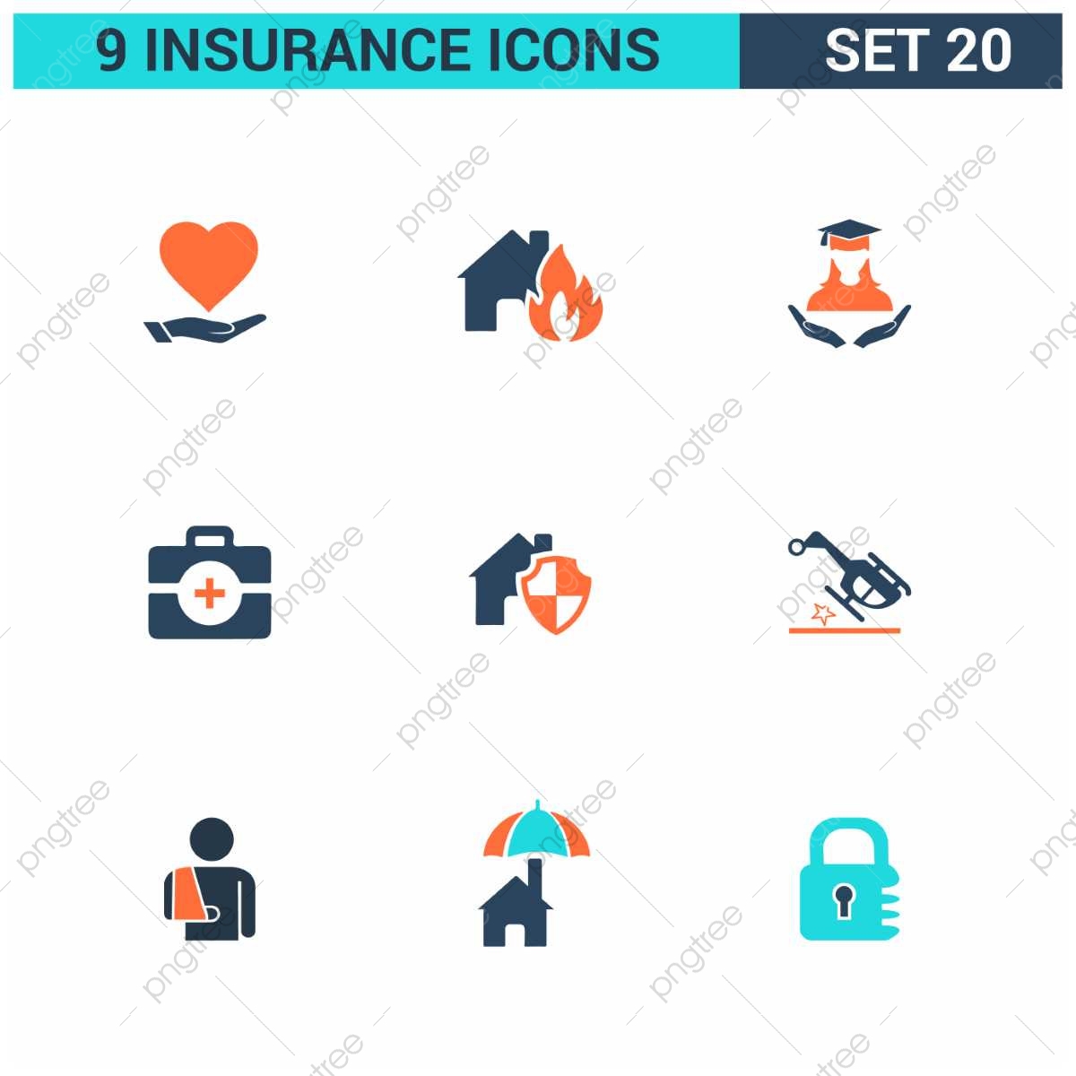 1200x1200 Insurance Icons Set Vector, Icon, Insurance, Set Png And Vector