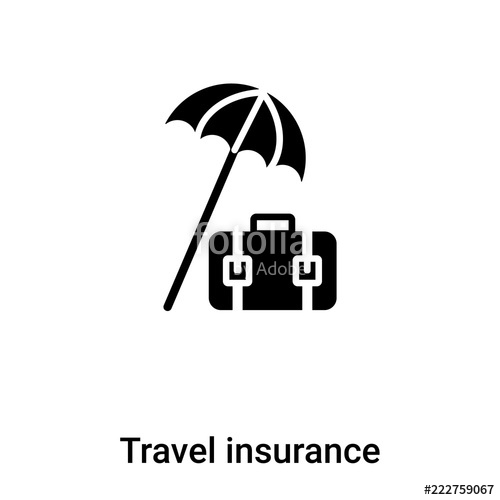 500x500 Travel Insurance Icon Vector Isolated On White Background, Logo