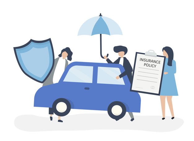 626x455 People With Icons Related To Car Insurance Vector Free Download