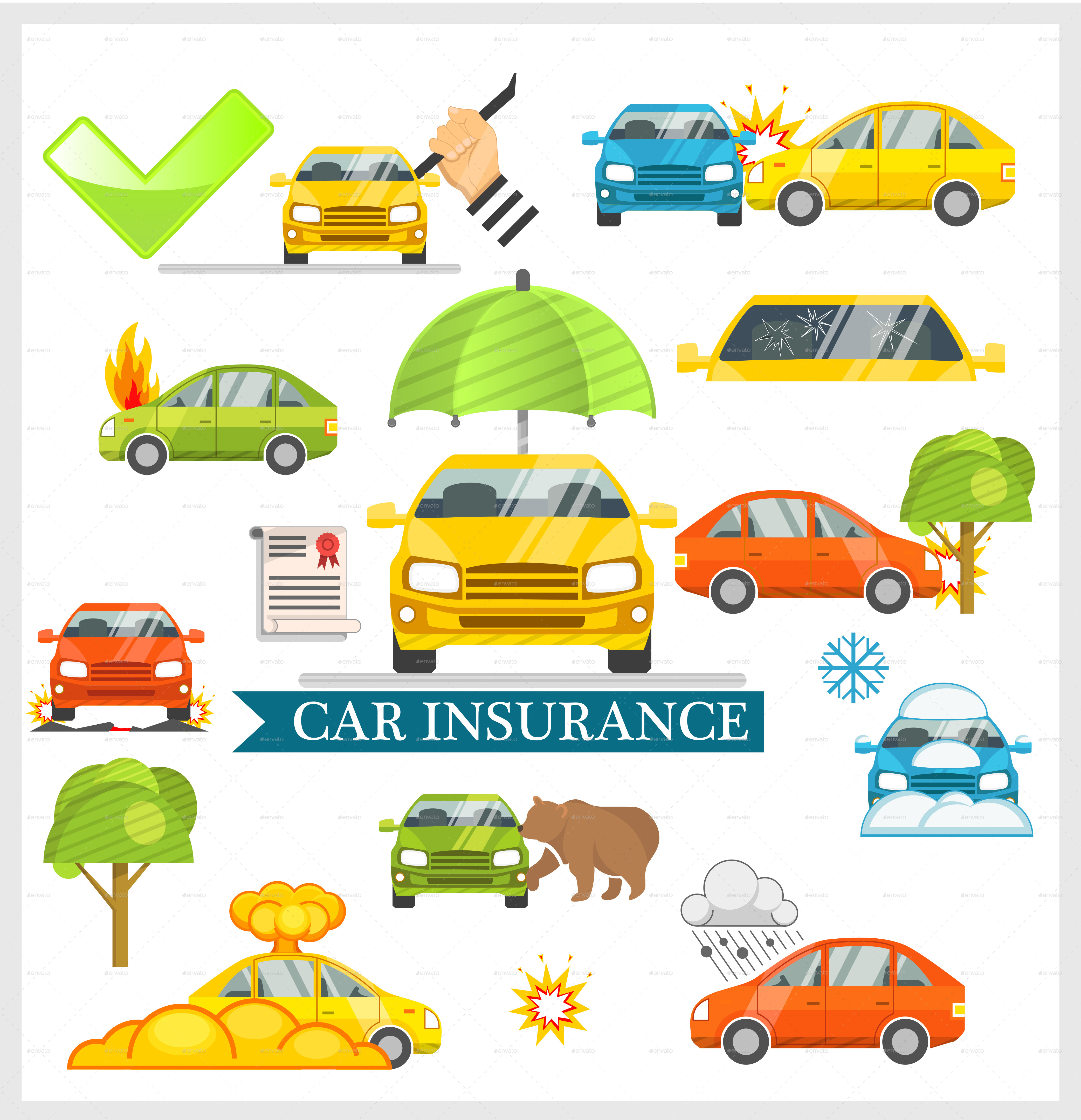 4167x4317 Car Insurance Vector