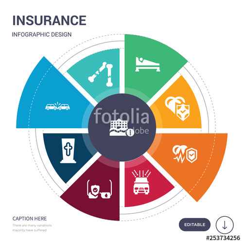 500x500 Set Of Simple Insurance Vector Icons Contains Such As Flood