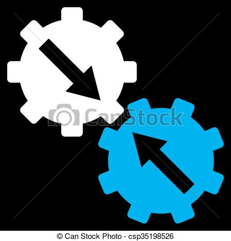 450x470 Gear Integration Flat Vector Symbol Gear Integration Vector Icon