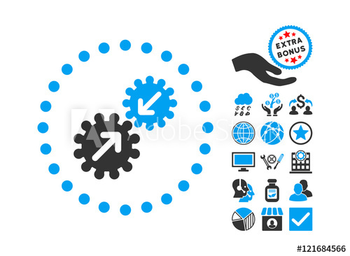 500x366 Integration Icon With Bonus Pictures Vector Illustration Style Is