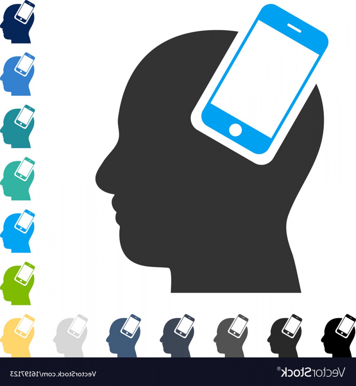 1195x1296 Smartphone Head Integration Icon Vector Soidergi