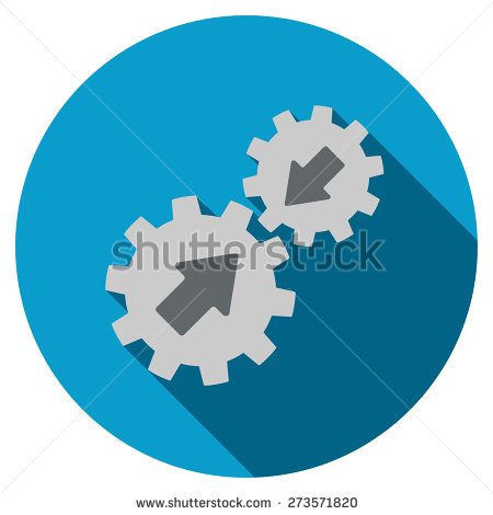 450x470 Stock Vector Integration Icon Flat Round Button With Long Shadow