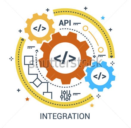 440x429 Stock Vector Web Api Integration Sign Application Programming