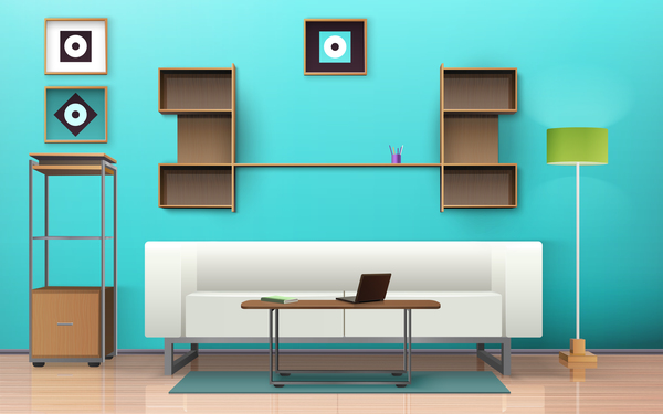 600x375 Living Room Interior Design Vector Free Download