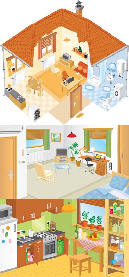 500x1068 Inspiring Interior Illustrations