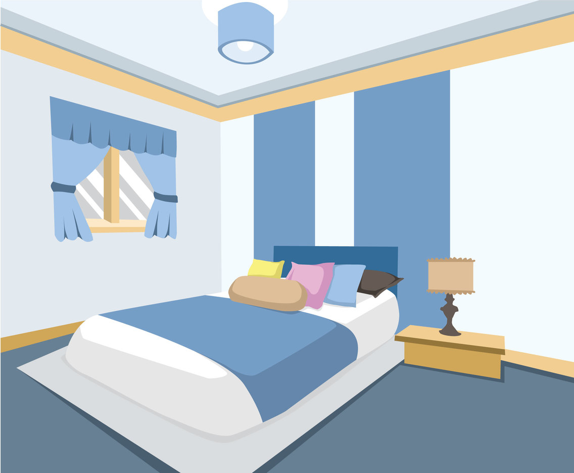1136x936 Bedroom Interior Vector Vector Art Graphics