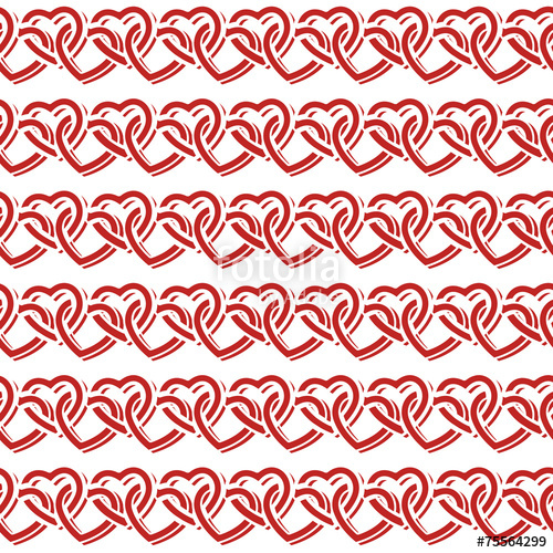 Seamless Pattern With Interlocking Hearts Vector Illustration 500x500 Seamless Pattern With Interlocking Hearts Vector Illustration