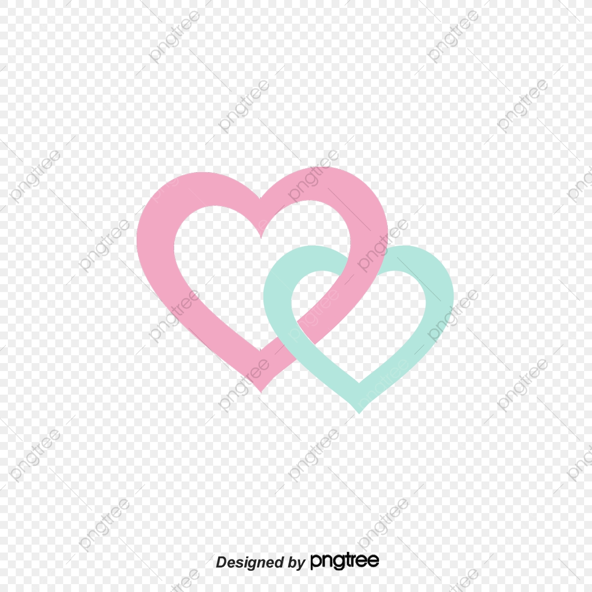 Interlocking Hearts Vector at Vectorified.com | Collection of ...