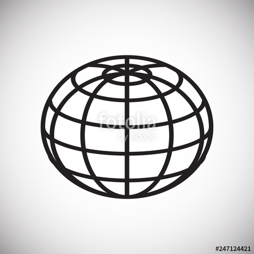 500x500 Globe Icon On White Background For Graphic And Web Design, Modern