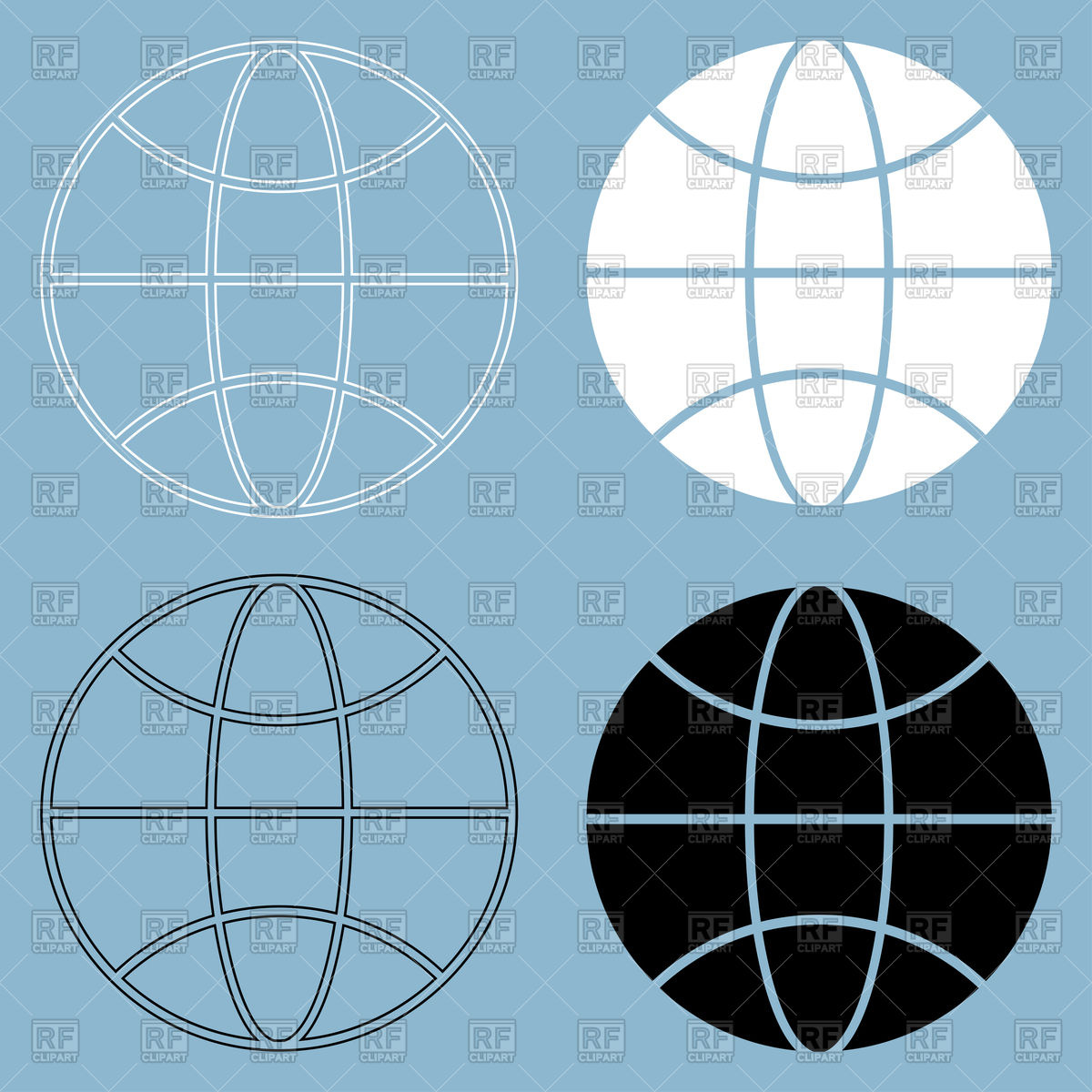 1200x1200 Globe Icons