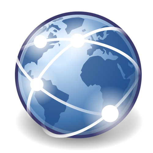 500x500 Internet Globe Icon Vector Image
