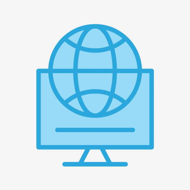 640x640 Vector Globe Internet Web Online Monitor Icon, Globe Internet Web