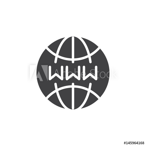 500x500 Internet Globe Icon Vector, Filled Flat Sign, Solid Pictogram