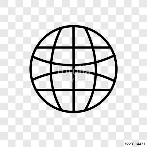 500x500 Internet Vector Icon Isolated On Transparent Background, Internet