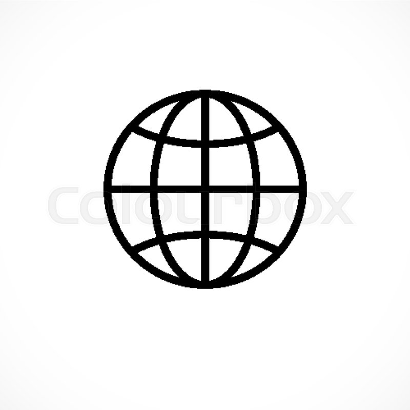 800x800 Worldwide Internet Icon Globe Sign Stock Vector Colourbox