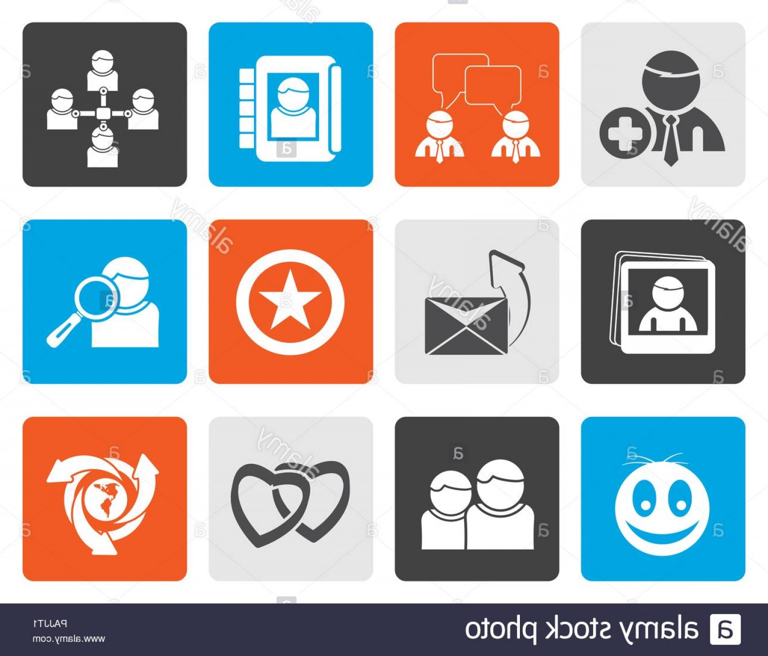1560x1333 Flat Internet Community And Social Network Icons Vector Icon Set