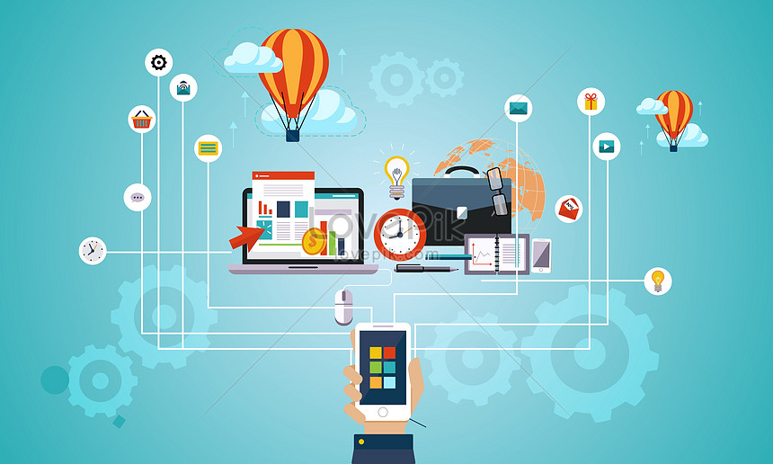 860x516 Internet Vector Of Science And Technology Illustration