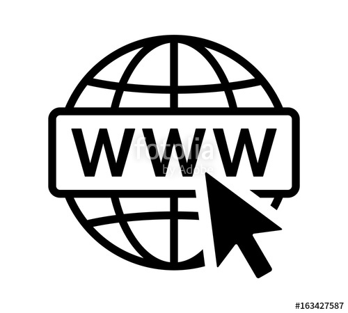 500x450 Click To Go To Online Website Or Internet Line Art Vector Icon