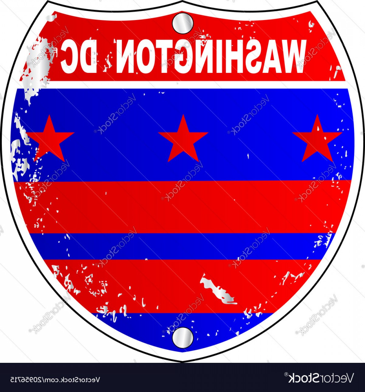 1200x1290 Washington Dc Flag Icons As Interstate Sign Vector Hoodamathrun