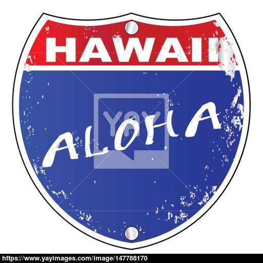 512x512 Hawaii Interstate Sign Vector