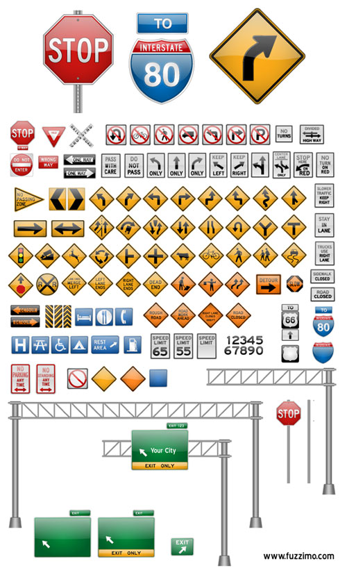 Free Vector Road Signs 500x818 Free Vector Road Signs
