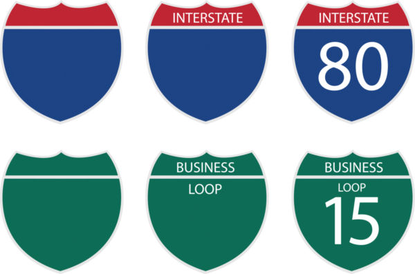 Interstate Road Sign 600x397 Interstate Road Sign